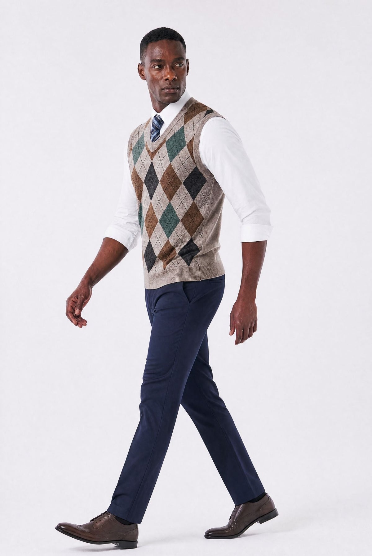 Fife Argyle Knit Vest