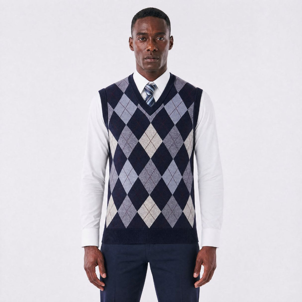 Fife Argyle Knit Vest