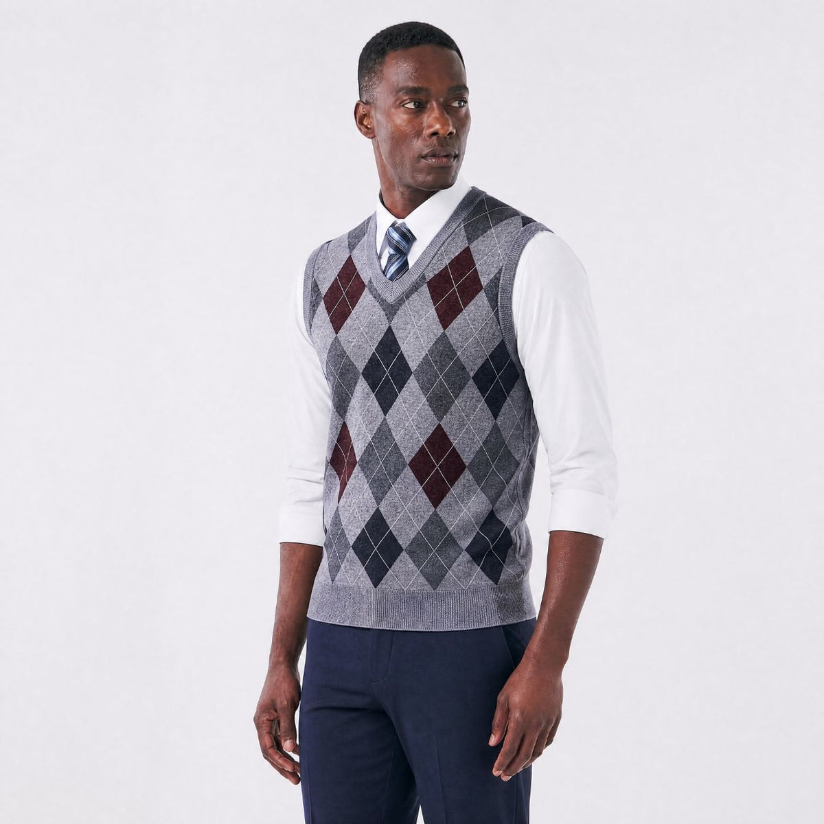Fife Argyle Knit Vest