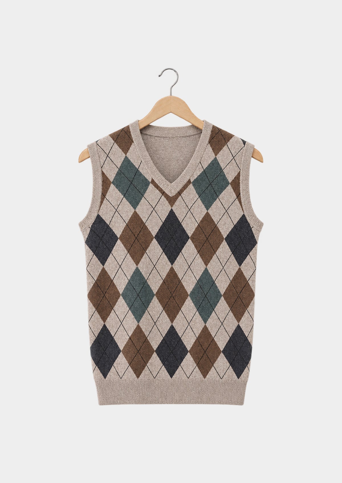 Fife Argyle Knit Vest, front view