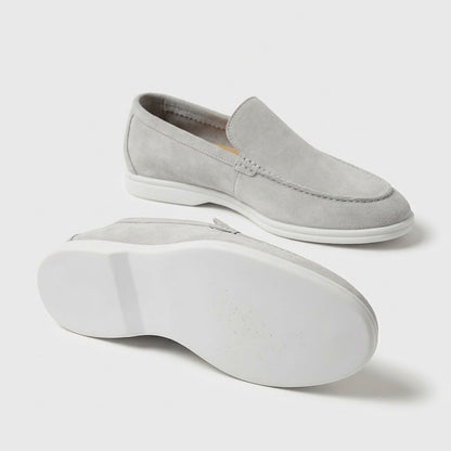 Anzio Loafer Fog Grey, rubber outsole detail