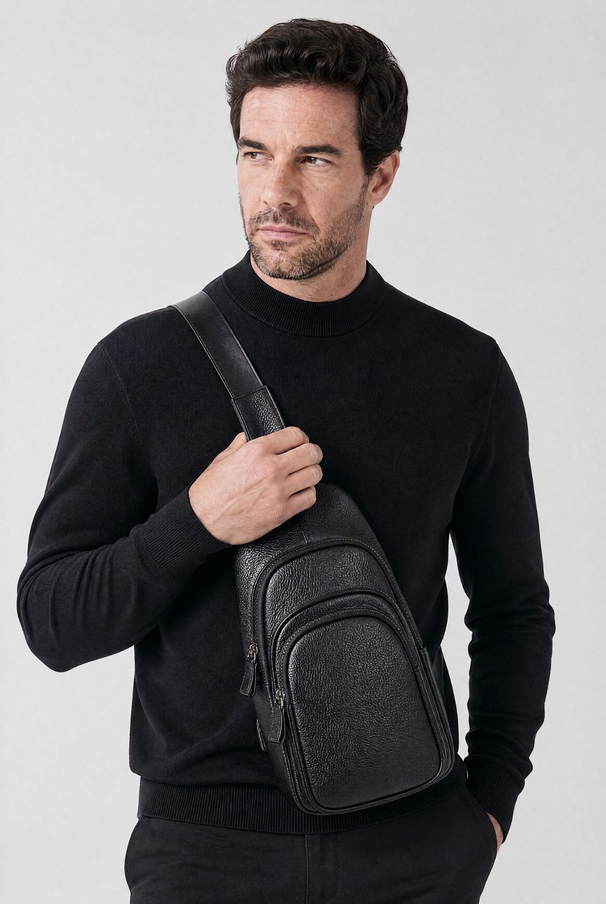 Gubbio Leather Sling Bag