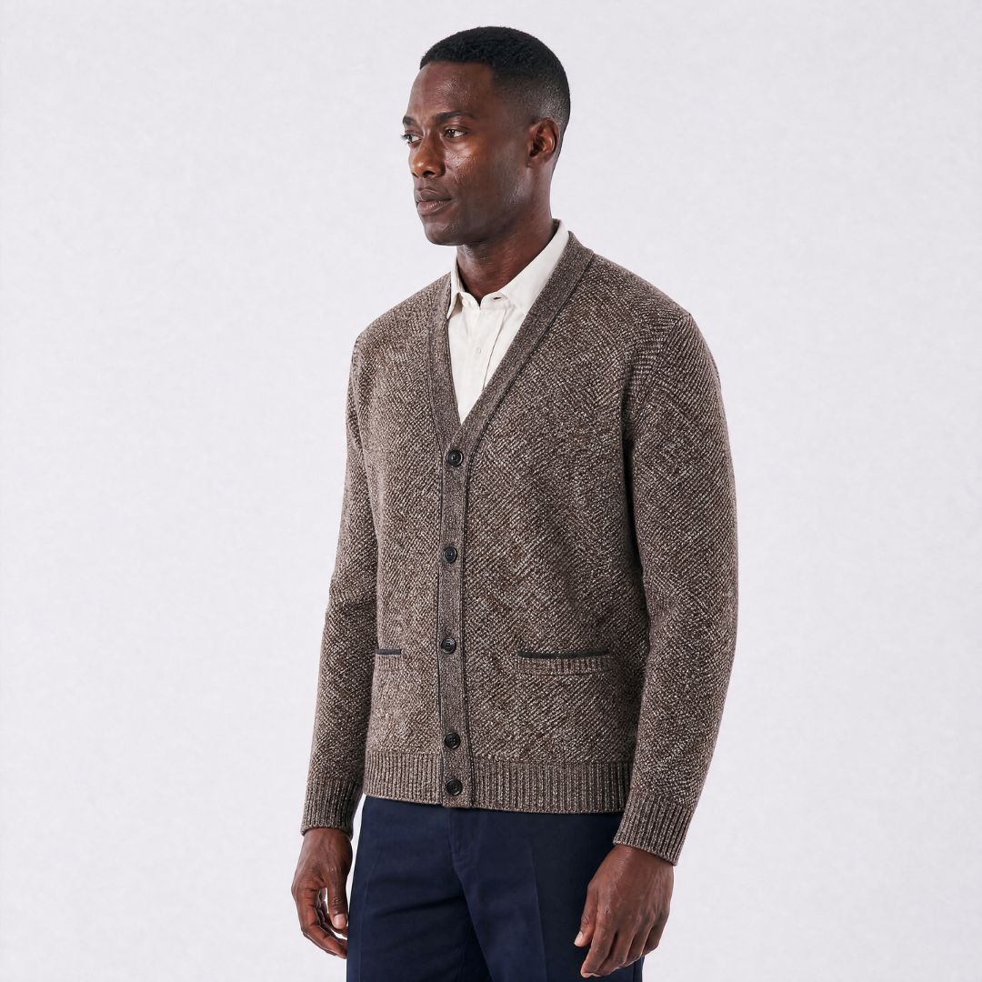 Kendal Plaid-Lined Cardigan