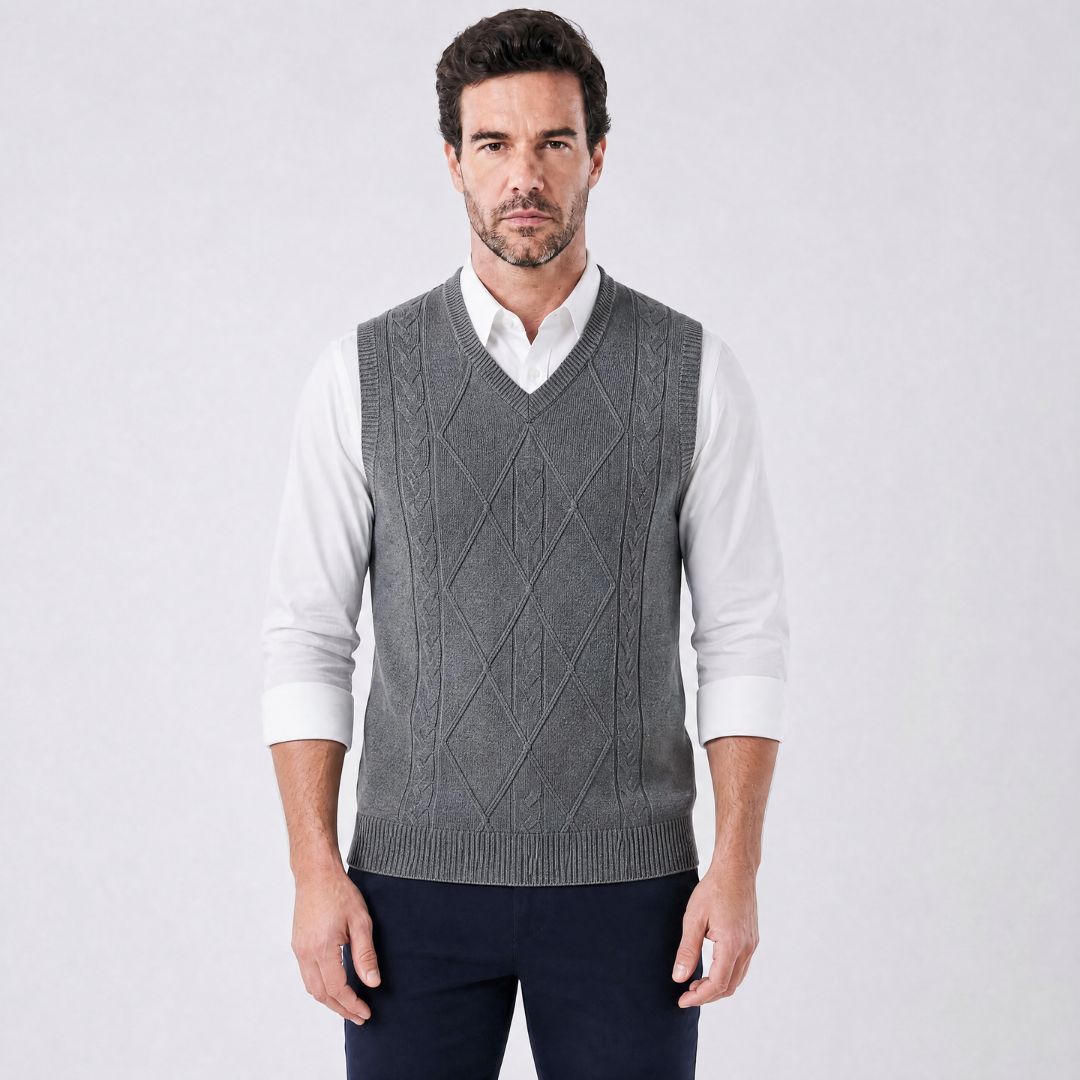 Pull sans manches Kinsale texturé