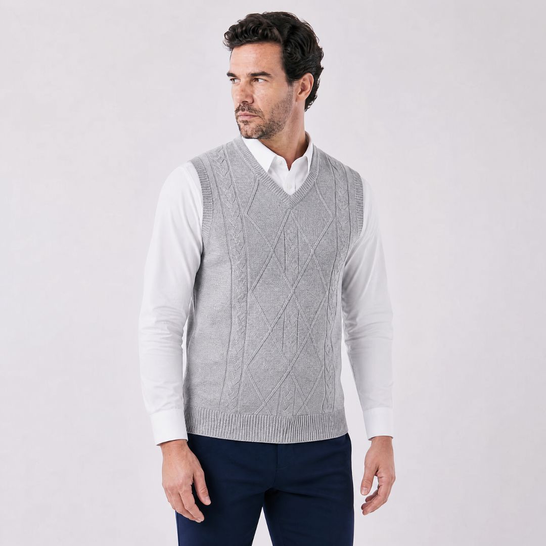 Pull sans manches Kinsale texturé