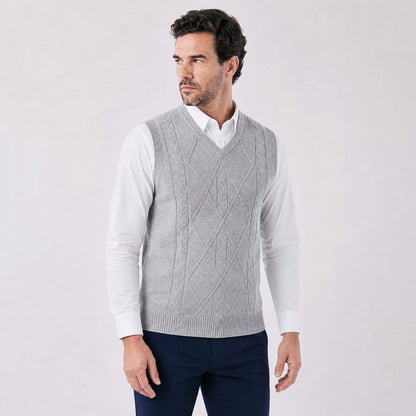Pull sans manches Kinsale texturé
