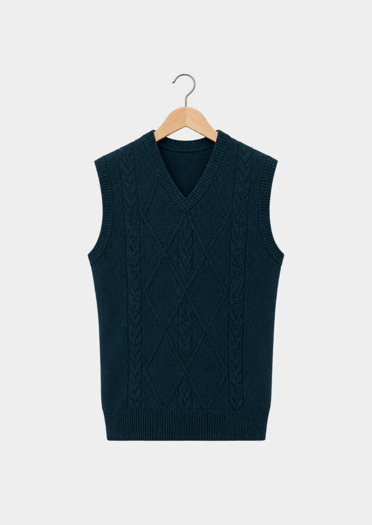 Kinsale Textured Knit Vest, front view