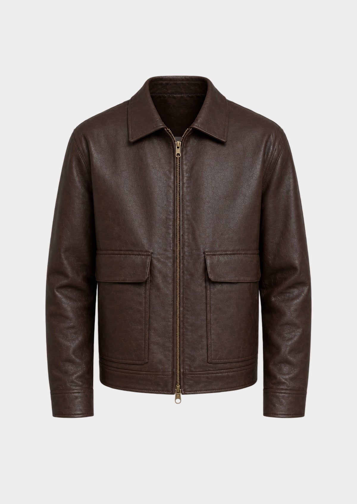 Lillehammer Leather Jacket, front view