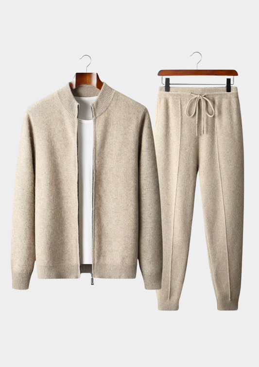 Pure Extra-Fine Merino Wool Sand Luzzo Set, view 1