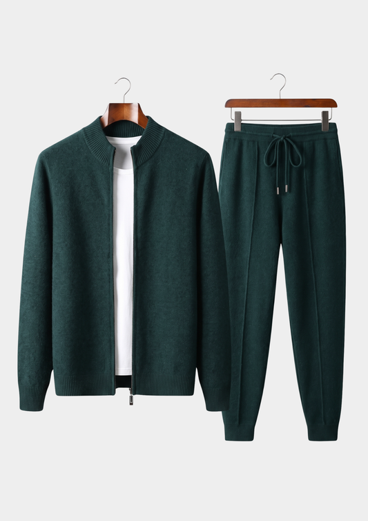 Pure Extra-Fine Merino Wool Sea Green Luzzo Set, view 1