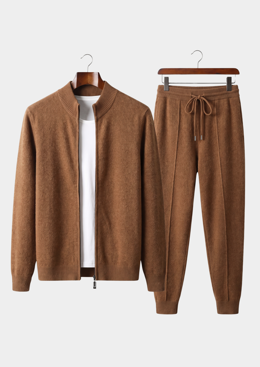 Pure Extra-Fine Merino Wool Caramel Luzzo Set, view 1