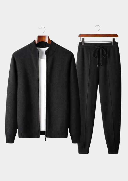 Pure Extra-Fine Merino Wool Black Luzzo Set, view 1