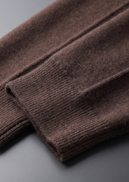 Pure Extra-Fine Merino Wool Dark Brown Luzzo Set, view 8