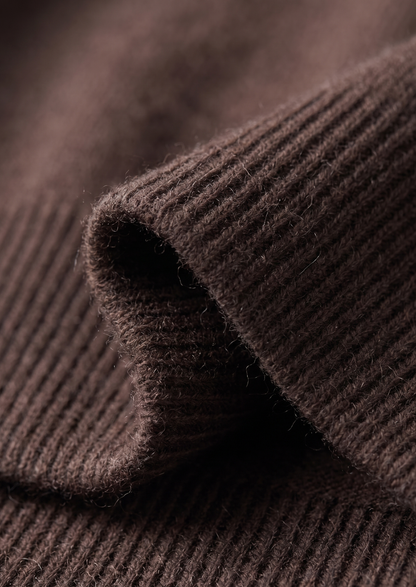 Pure Extra-Fine Merino Wool Dark Brown Luzzo Set, view 5