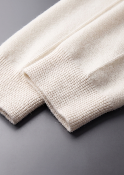 Pure Extra-Fine Merino Wool Cream White Luzzo Set, view 7