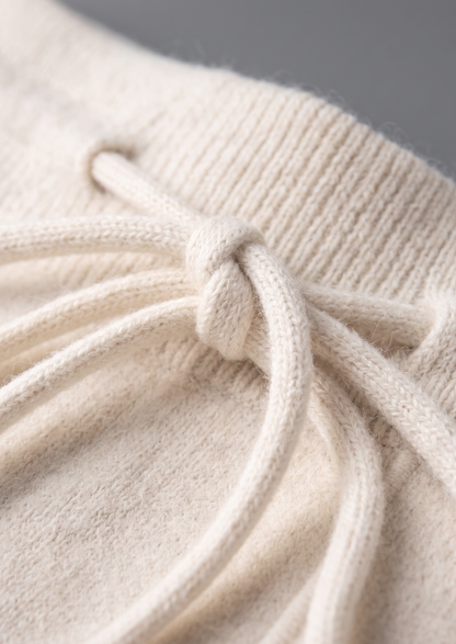 Pure Extra-Fine Merino Wool Cream White Luzzo Set, view 9