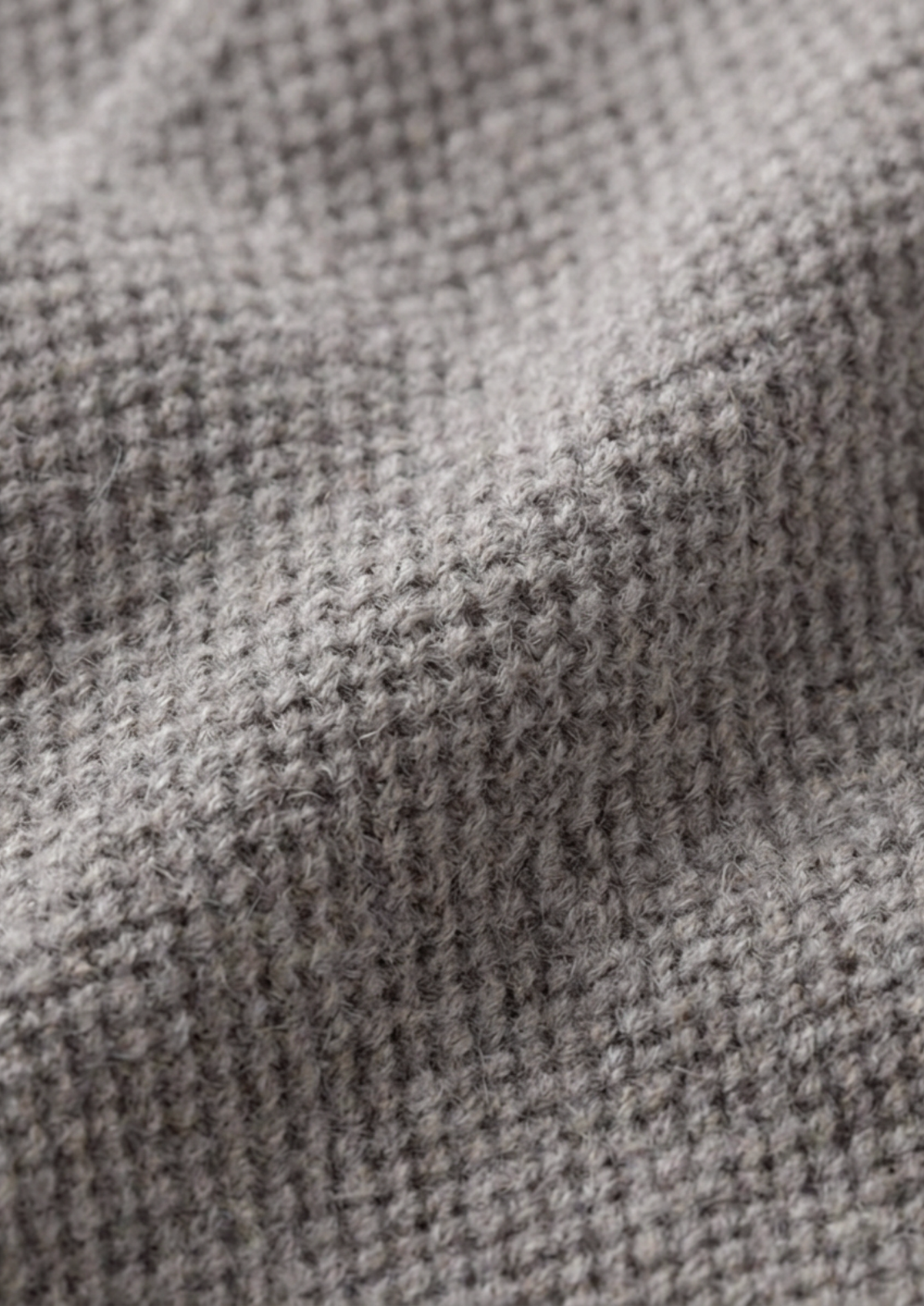 Pure Extra-Fine Merino Wool Greige Button Overshirt, view 5