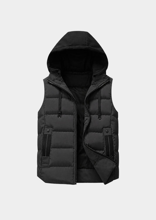Madesimo Hooded Puffer Gilet, front view