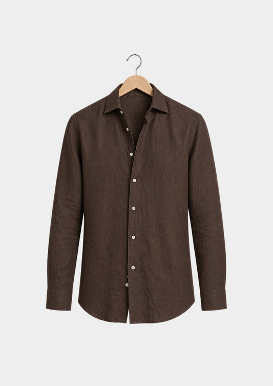 Chemise Palatino côtière - Marron foncé, vue de face