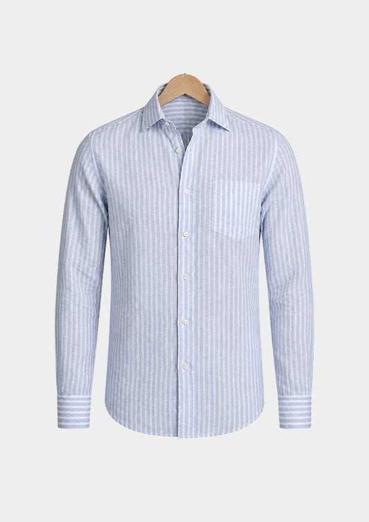 Chemise Palatino côtière rayée - Bleu clair, vue de face