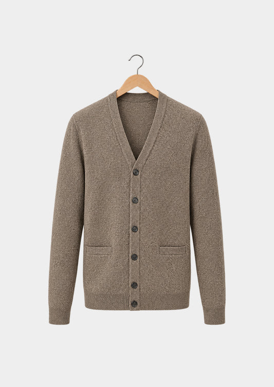 Perth Argyle Cardigan, front view