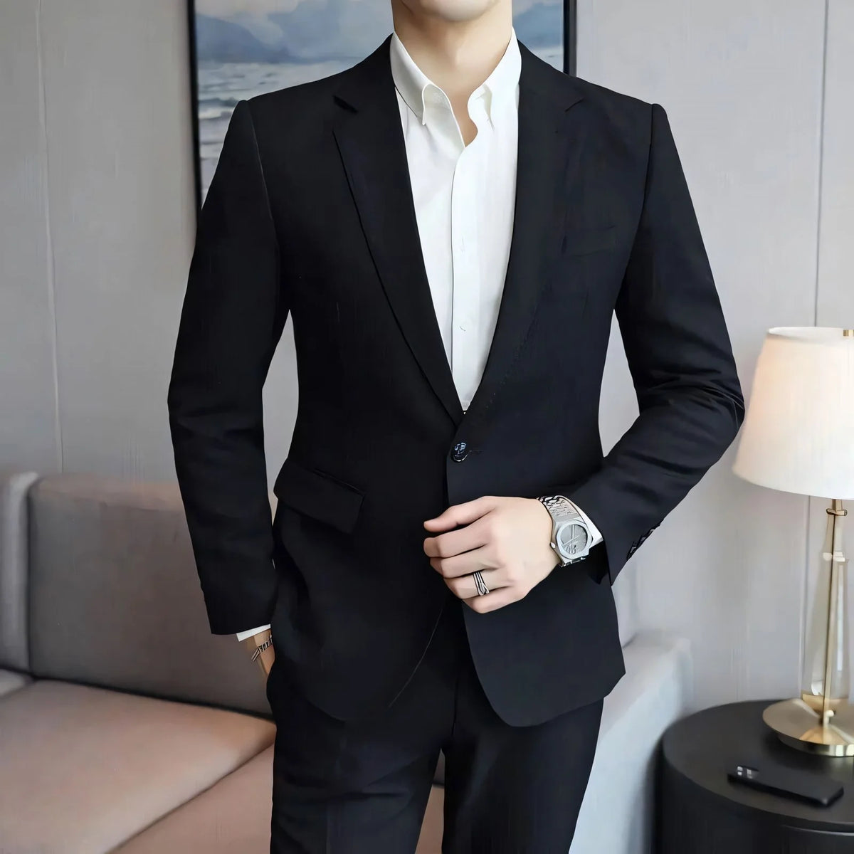 Pesaro One-Button Blazer