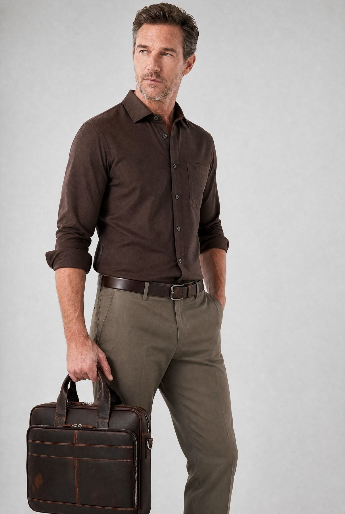 Piacenza Leather Briefcase