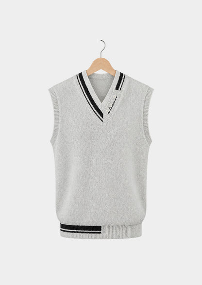 Prato Varsity Knit Vest, front view
