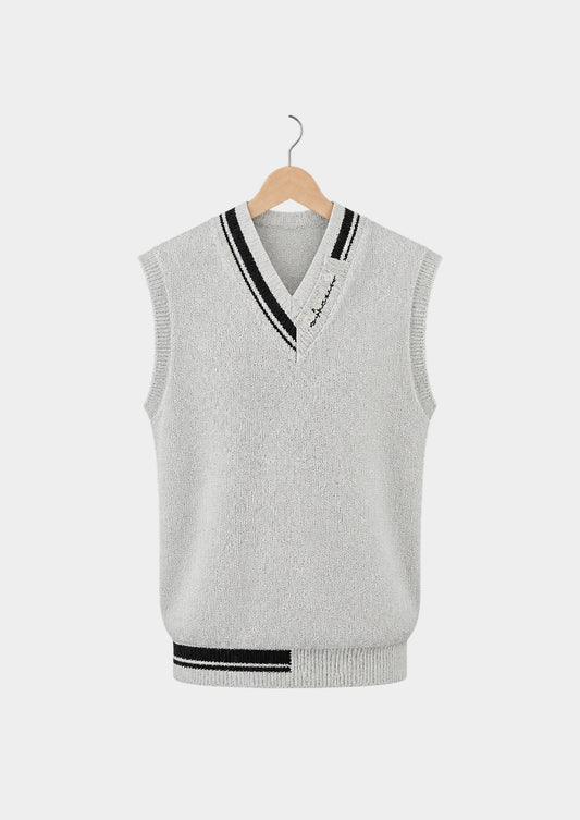 Prato Varsity Knit Vest, front view