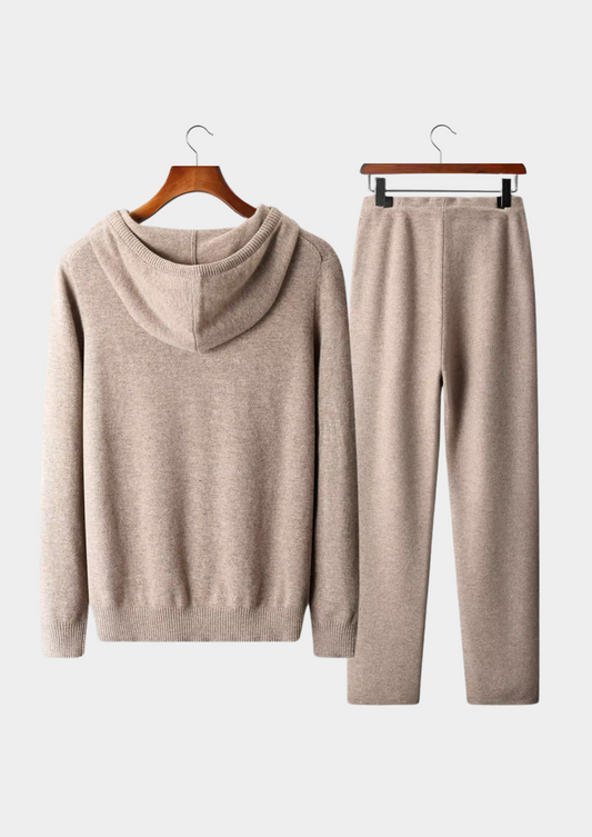 Pure Extra-Fine Merino Wool Beige Savro Set, view 2