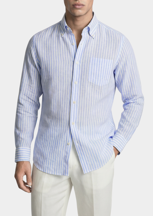 Palatino Striped Coastal Shirt - Light Blue, view 1