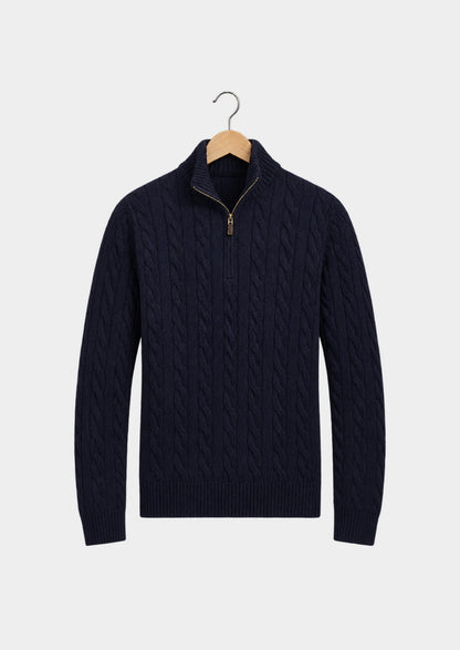 Sestriere Cable-Knit Half-Zip, front view