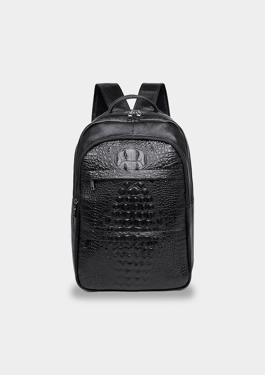 Tallinn Croc-Embossed Backpack