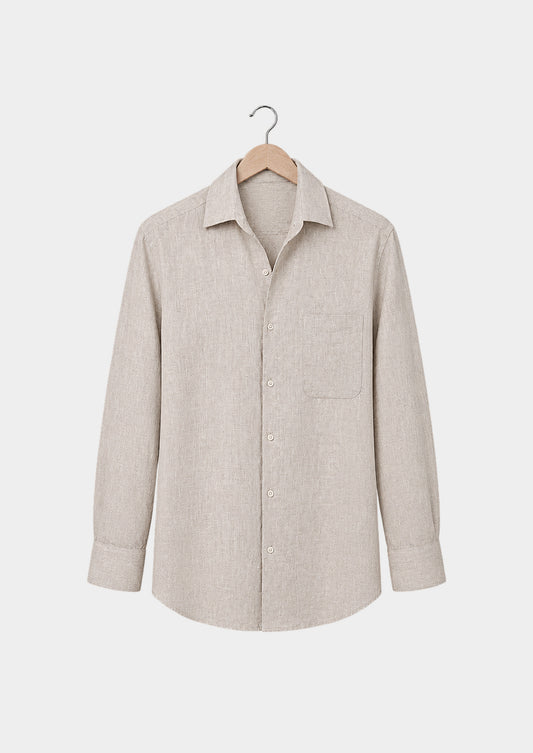 Tiberina Coastal Shirt - Light Beige, front view