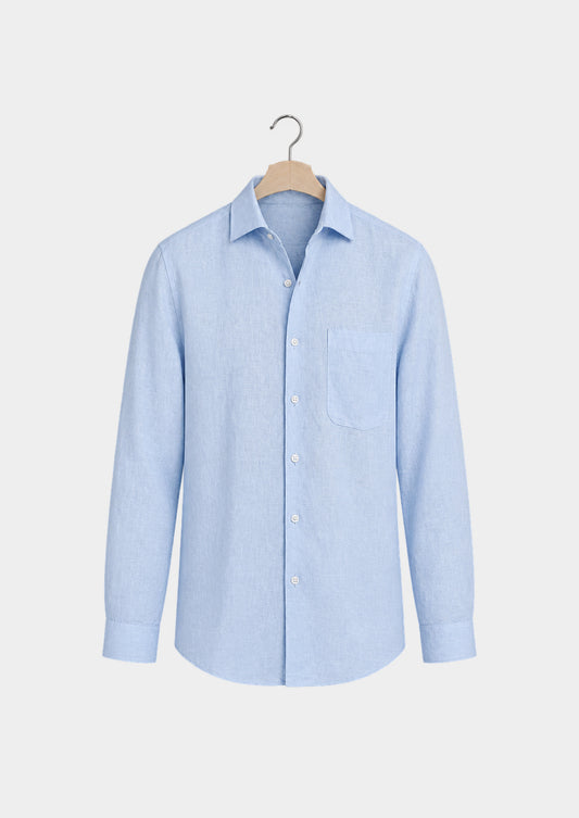 Tiberina Coastal Shirt - Light Blue, front view