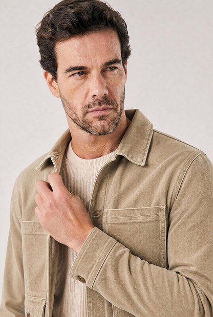 Trieste Khaki Denim Jacket