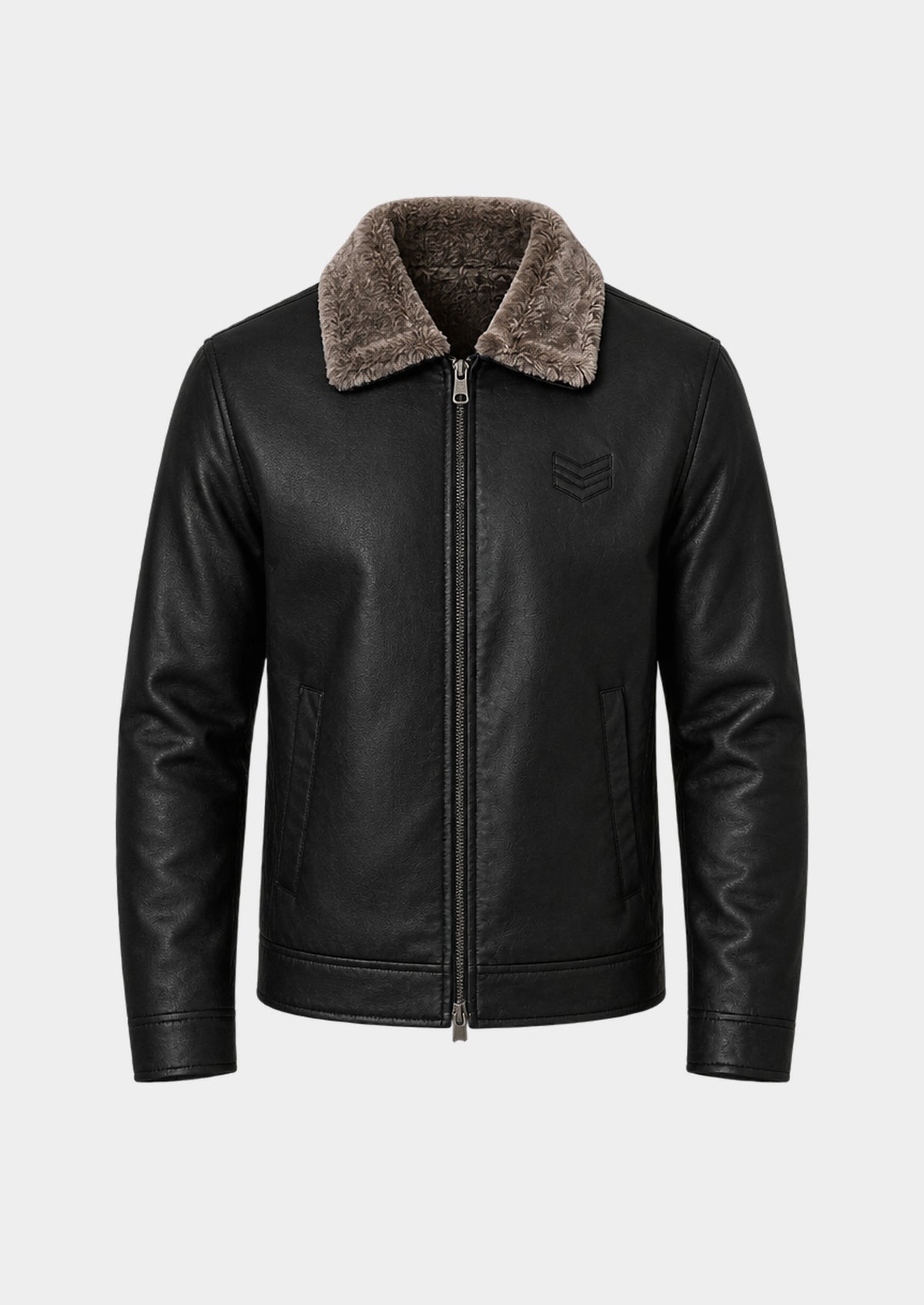 Trondheim Faux Leather Jacket, front view
