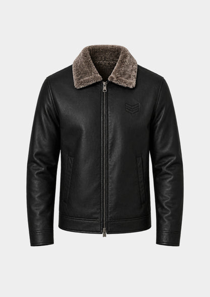 Trondheim Faux Leather Jacket, front view