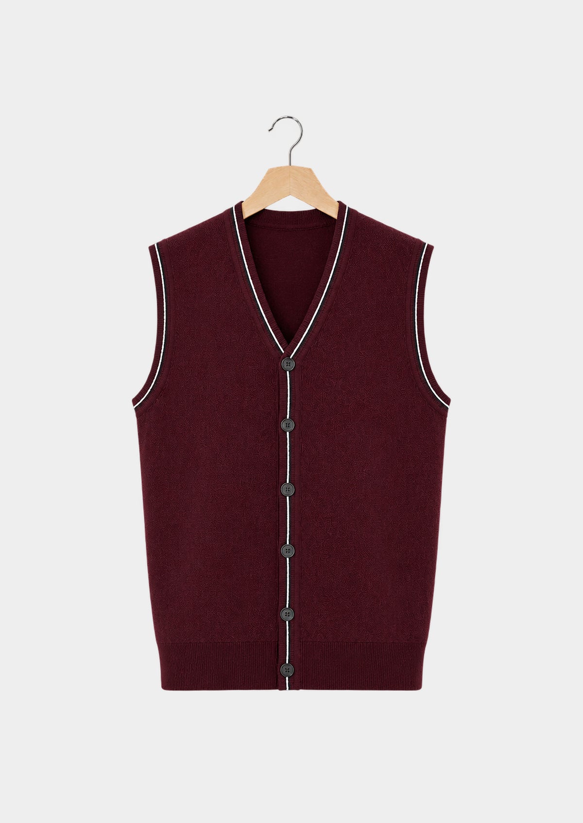 Udine Button Knit Vest, front view