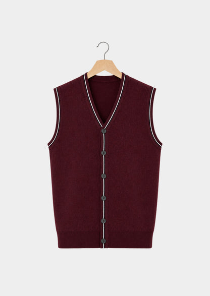 Udine Button Knit Vest, front view