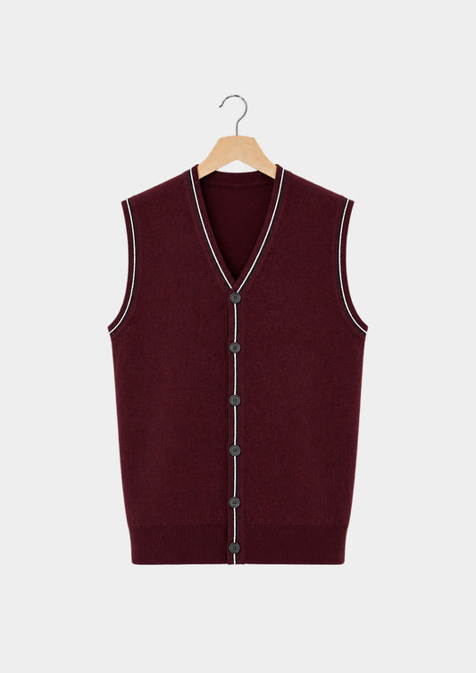 Udine Button Knit Vest, front view