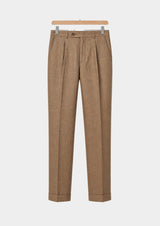 Pantalon Velia côtier plissé - Caramel