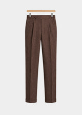 Pantalon Velia côtier plissé - Marron foncé