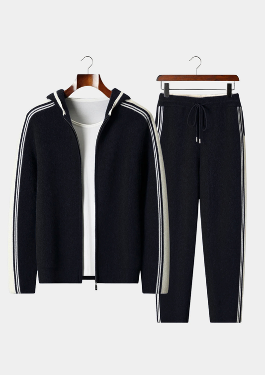 Pure Extra-Fine Merino Wool Black Damien Set, view 1